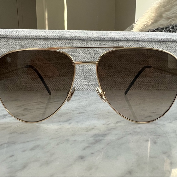 Saint Laurent Classic 11 Aviator Sunglasses - Picture 5 of 9